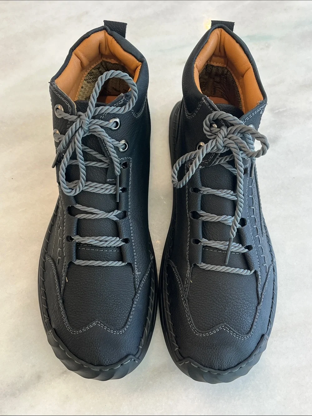 NEW  Salkin 2.0 Men's Trail Barefoot Boot Black Leather Men's Size US 14 EU 48
